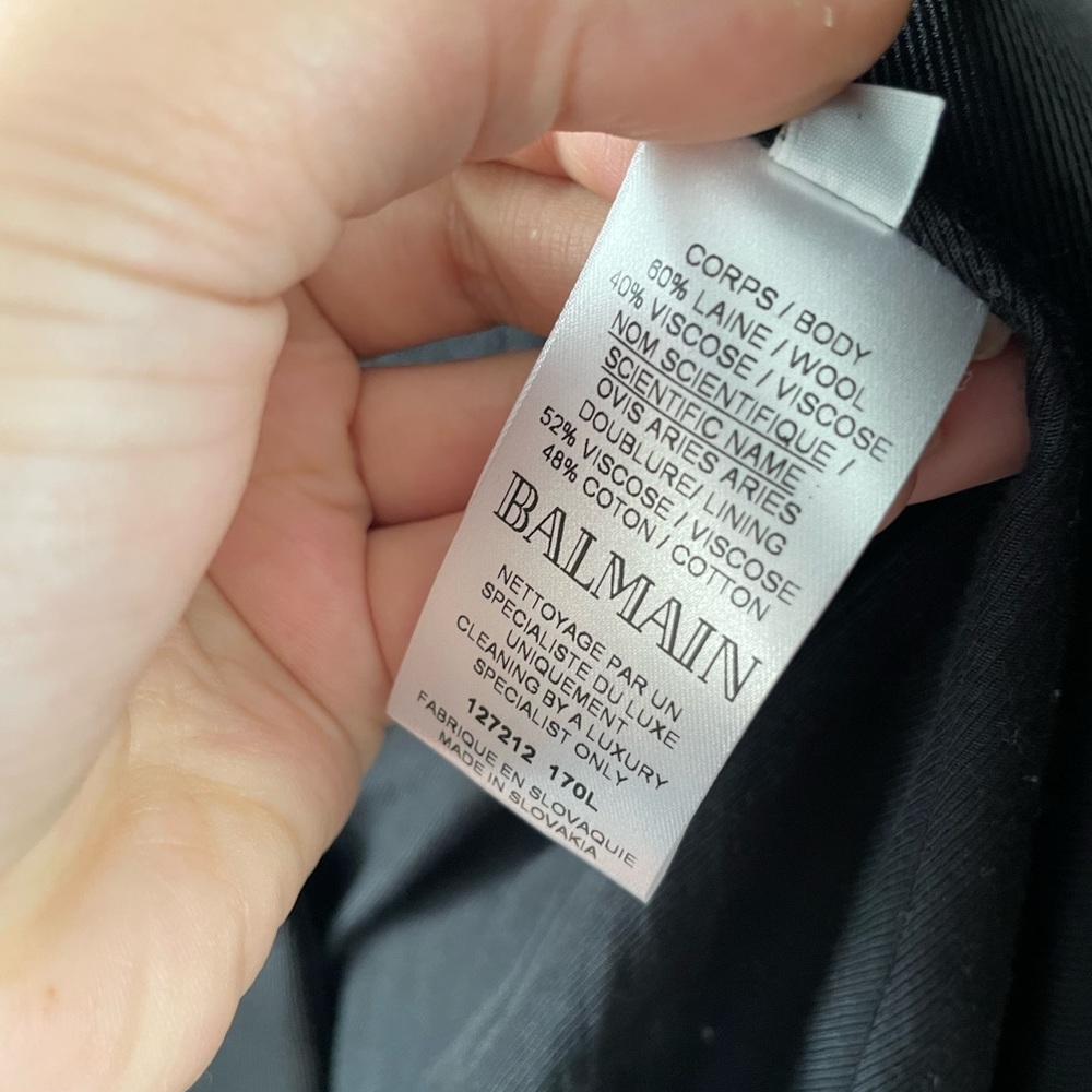 Authentic Balmain Double Breasted Wool Twill Blaz… - image 4